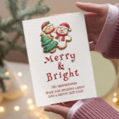 Kerstkoekjes vrolijk en helder feestdagenkaart