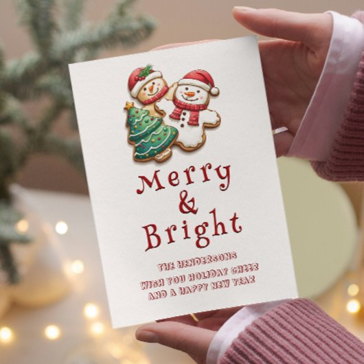 Kerstkoekjes vrolijk en helder feestdagenkaart