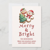 Kerstkoekjes vrolijk en helder feestdagenkaart (Voorkant)