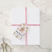 Kerstkoekjes - vrolijk kerstfeest cadeaulabel (Met Touw)