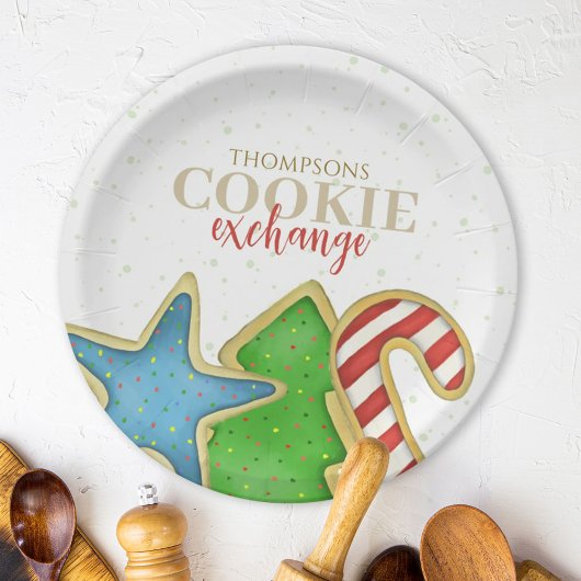 Kerstkoekjes Whimsical Sweet Holiday Cute Fun Papieren Bordje