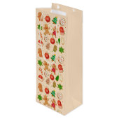 Kerstkoekjes Wijn Cadeautas (Achterkant Gekanteld)