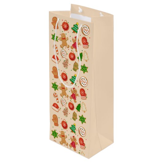 Kerstkoekjes Wijn Cadeautas (Achterkant Gekanteld)