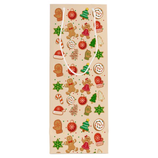 Kerstkoekjes Wijn Cadeautas (Achterkant)