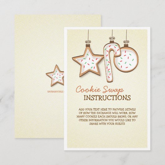 Kerstkoekjes Wissel Instructiekaart (Voorkant / Achterkant)