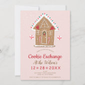 Kerstkoekjes wisselen schattig gemberbrood uit kaart (Voorkant)