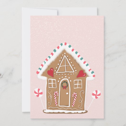 Kerstkoekjes wisselen schattig gemberbrood uit kaart (Achterkant)