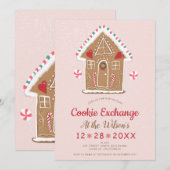 Kerstkoekjes wisselen schattig gemberbrood uit kaart (Voorkant / Achterkant)