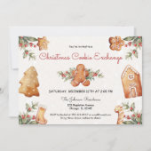 Kerstkoekjes wisselen schattige koekjes uit. kaart (Voorkant)