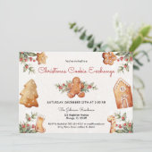 Kerstkoekjes wisselen schattige koekjes uit. kaart (Staand voorkant)