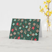 Kerstkoekjes Xmas Koekjes Versieren Feestje     Kaart (Gele Bloem)