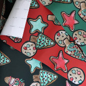 Kerstkoekjes Xmas KoekjesDecorting Party Inpakpapier Vel