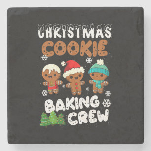 Kerstkoekjesbakkerij   kerstcadeau stenen onderzetter