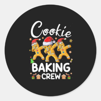 Kerstkoekjesbakkerij met bemanning Funny Pajamas F Ronde Sticker
