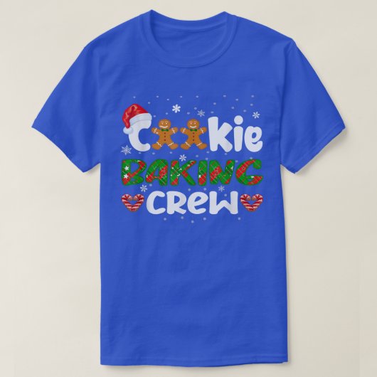 Kerstkoekjesbakkerij met bemanning Funny Pajamas F T-shirt (Design voorkant)