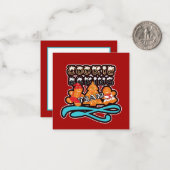 kerstkoekjesbakkerij notitiekaartje (Voorkant / Achterkant in situ)