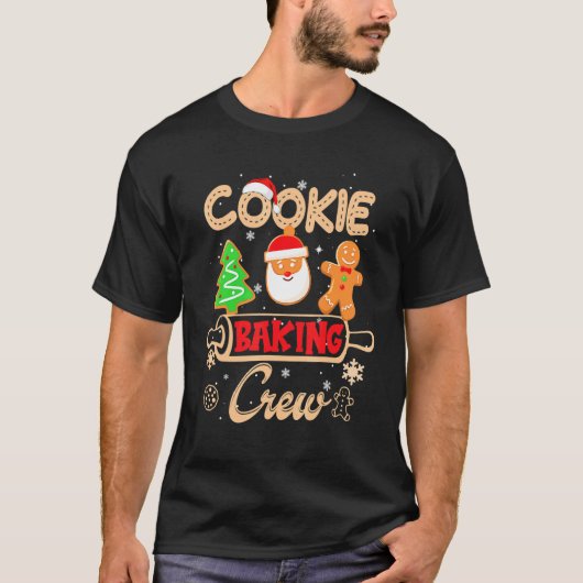 Kerstkoekjesbakkerkbakkerskreeft kerstmis sms t-shirt (Voorkant)