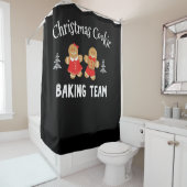 Kerstkoekjesbakteam | ontbijtkoek douchegordijn (In situ)