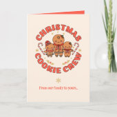 Kerstkoekjesbemanning Feestdagen Kaart (Voorkant)