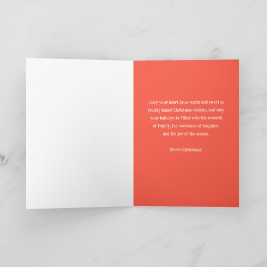 Kerstkoekjesbemanning Feestdagen Kaart (Binnen)