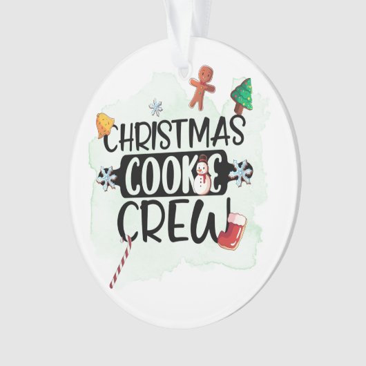 Kerstkoekjesbemanning Ornament (voorkant)