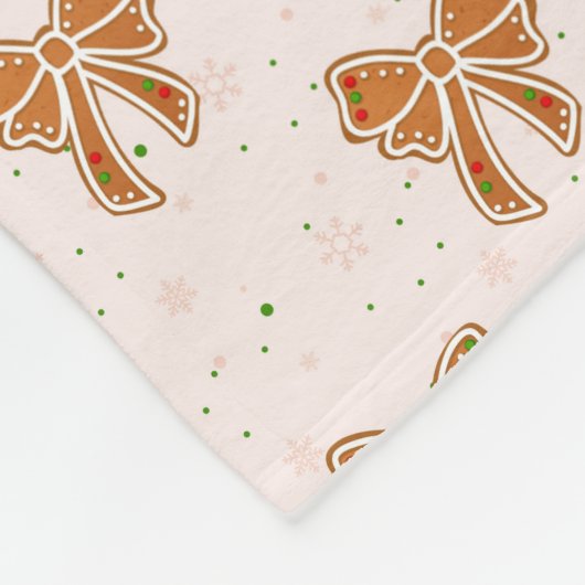 Kerstkoekjesbogen Fleece Deken (Hoek)