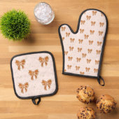 Kerstkoekjesbogen Ovenwant & Pannenlap Set (Top down)