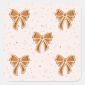 Kerstkoekjesbogen Vierkante Sticker (Voorkant)
