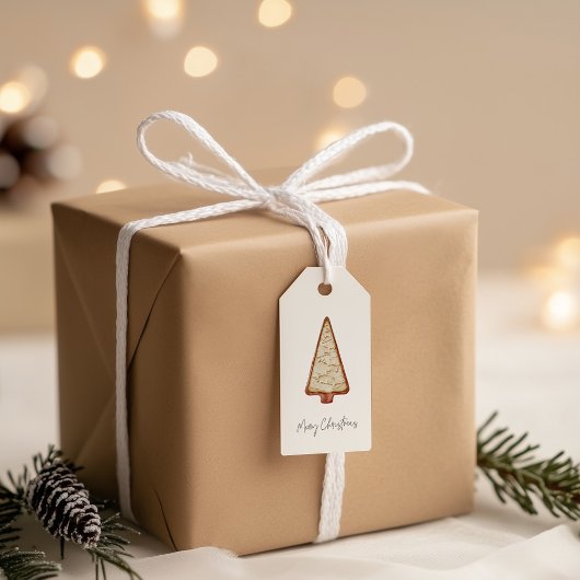 Kerstkoekjesboom Cadeaulabel