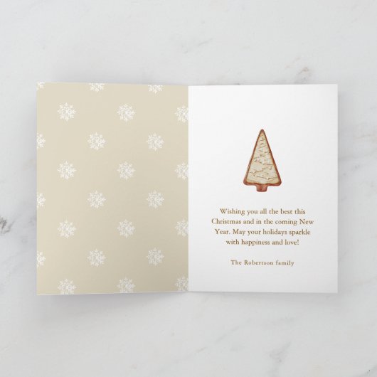 Kerstkoekjesboom Feestdagen Kaart (Binnen)