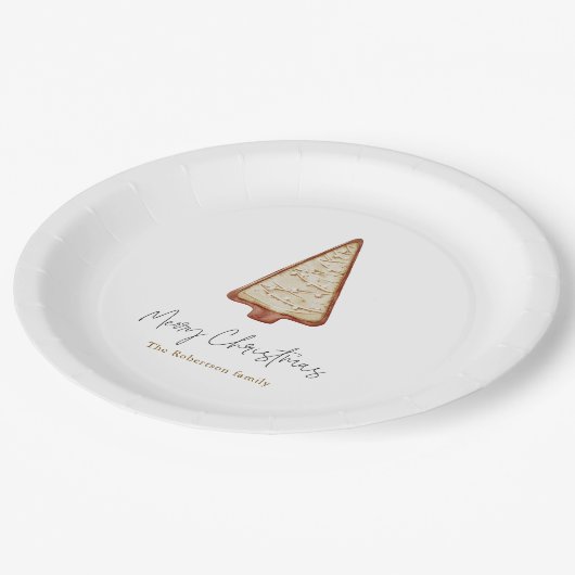 Kerstkoekjesboom Papieren Bordje (Gekanteld)