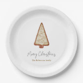 Kerstkoekjesboom Papieren Bordje (Voorkant)