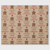 kerstkoekjesbrood, koekjes, aangepaste naam cadeaupapier (Vlak)