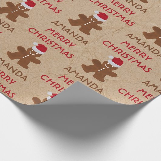 kerstkoekjesbrood, koekjes, aangepaste naam cadeaupapier (Hoek)