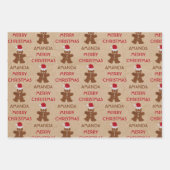 kerstkoekjesbrood, koekjes, aangepaste naam inpakpapier vel (Voorkant 2)