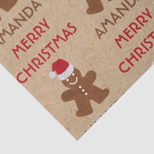 kerstkoekjesbrood, koekjes, aangepaste naam tissuepapier (Detail)