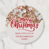 Kerstkoekjescadeau met liefdesfeestdag bedankjes labels (Voorkant)