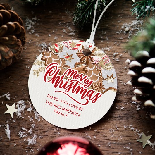 Kerstkoekjescadeau met liefdesfeestdag bedankjes labels