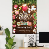 Kerstkoekjesdecorcerende familienaam poster (Thuiskantoor)