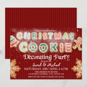 Kerstkoekjesdecorteerpartij op maat kaart