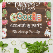 Kerstkoekjesdecorteerpartij op maat theedoek (Gevouwen)