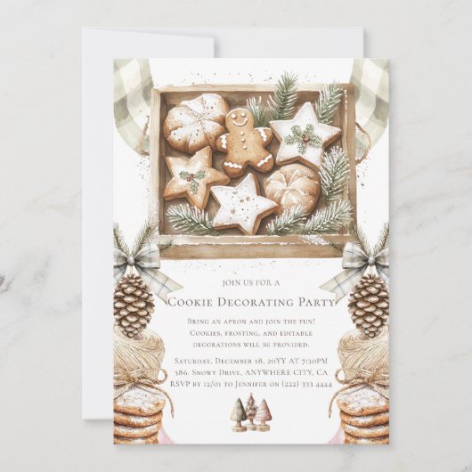 Kerstkoekjesdeeg Kaart (Voorkant)