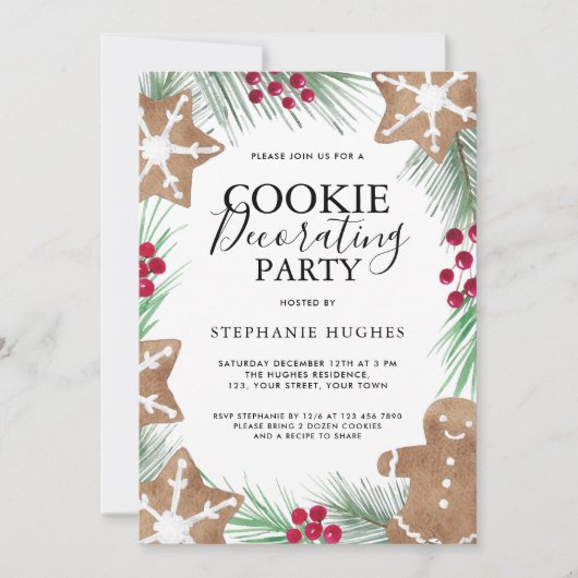 Kerstkoekjesdeeg Kaart (Voorkant)