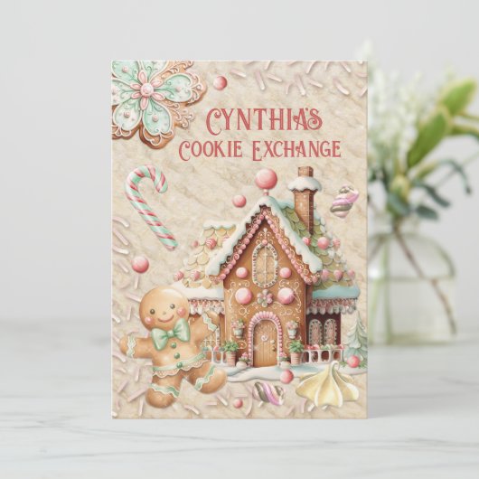 Kerstkoekjesdeeg Kaart (Staand voorkant)