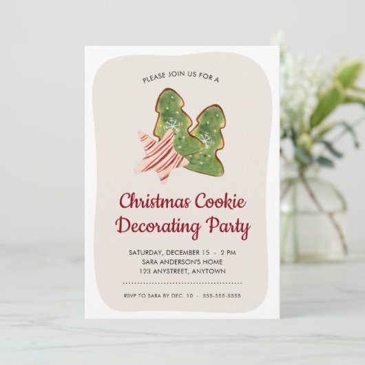 Kerstkoekjesdeeg Kaart (Staand voorkant)