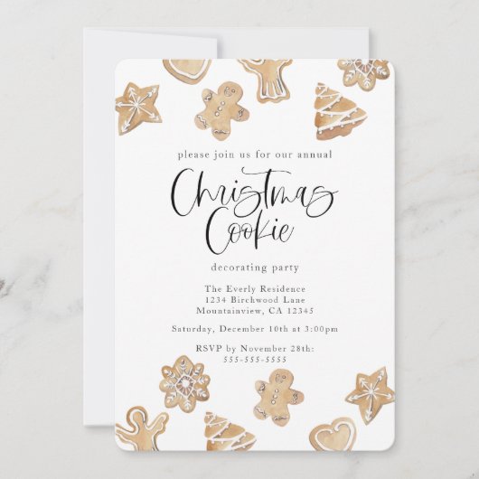 Kerstkoekjesdeeg Kaart (Voorkant)