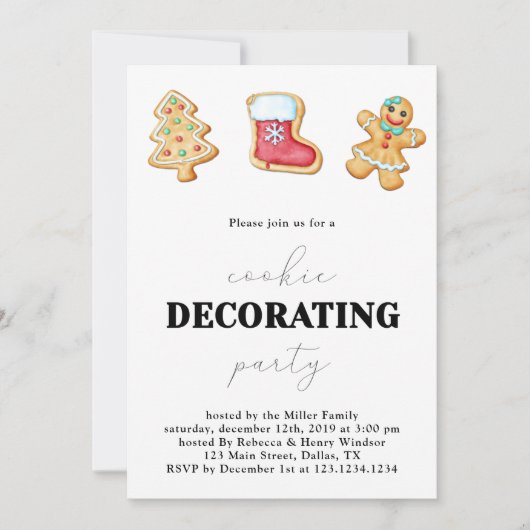 Kerstkoekjesdeeg Kaart (Voorkant)