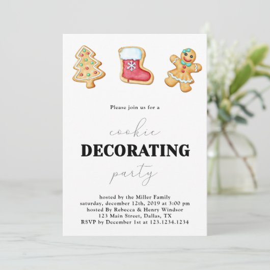 Kerstkoekjesdeeg Kaart (Staand voorkant)