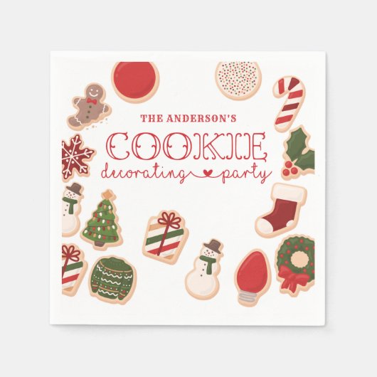 Kerstkoekjesdeeg Servet (Voorkant)