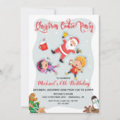 Kerstkoekjesfeest met de Kerstman in de sneeuw Kaart (Voorkant)